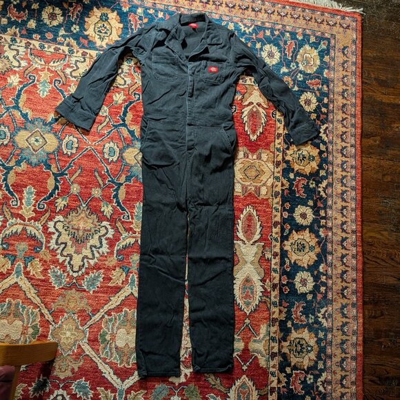 Dickie's Coveralls, Black button up, sz S, 98% cotton - Picture 1 of 12